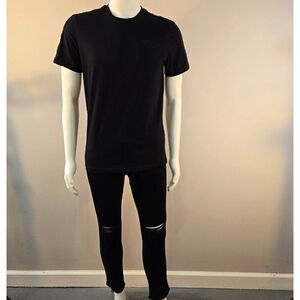 Hollister Jeans Mens 29 x 28 Skinny Black Denim Advanced Stretch Distressed